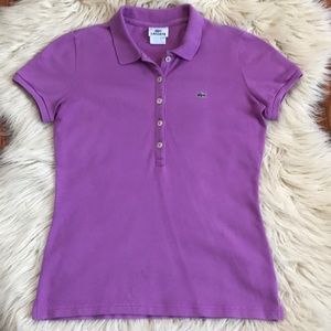 Lacoste purple polo shirt size 38